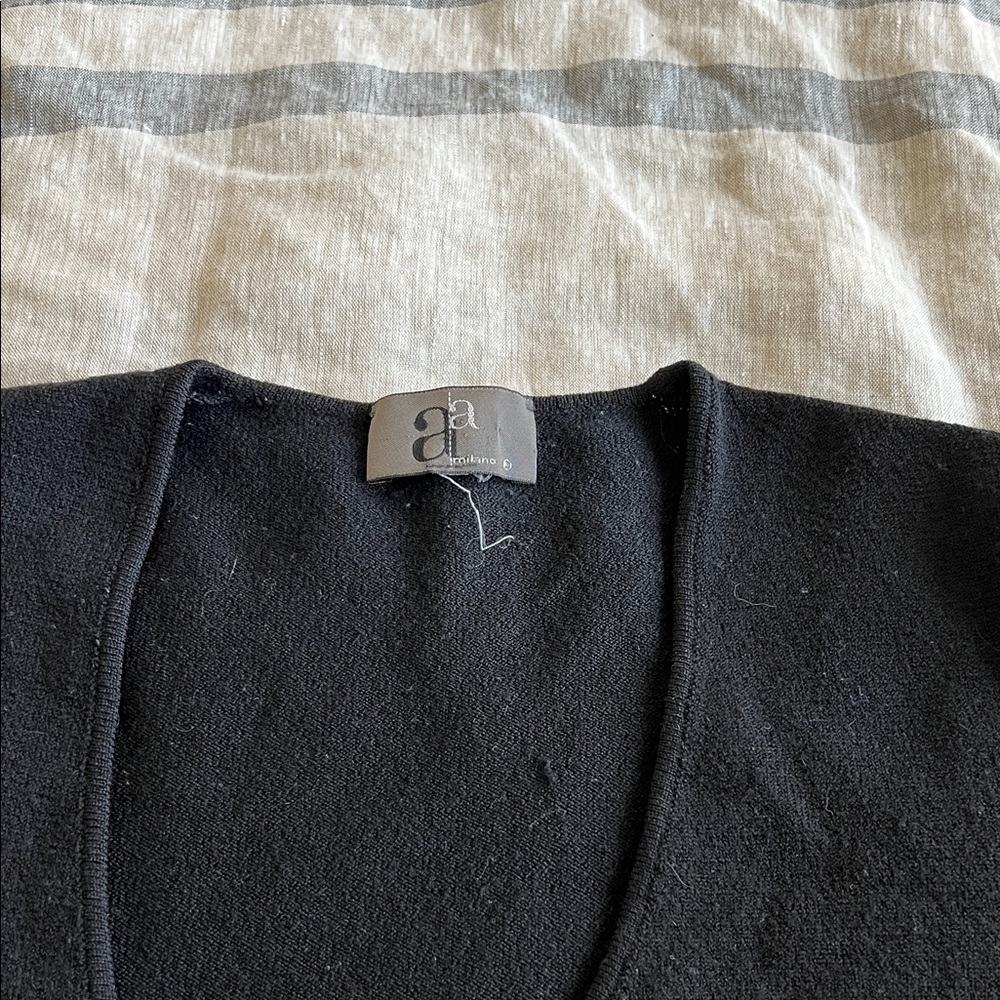 Classic Black V-Neck Knit Sweater